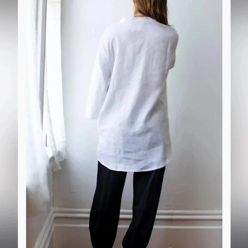 Jess Brown Atelier Tunic in Moon Linen - Picture 5 of 11